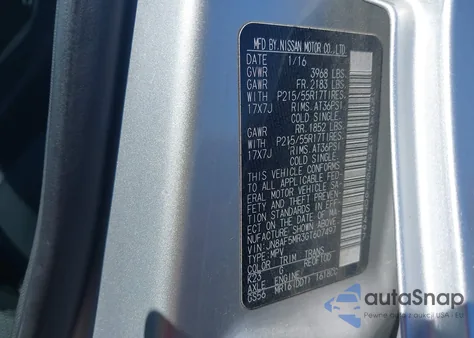 2016 Nissan Juke S from USA, damaged, VIN JN8AF5MR3GT607497